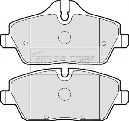 BORG & BECK Комплект тормозных колодок, дисковый тормоз BBP2051